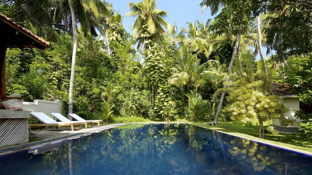 Sparkling blue pool at Villa Coconut Grove